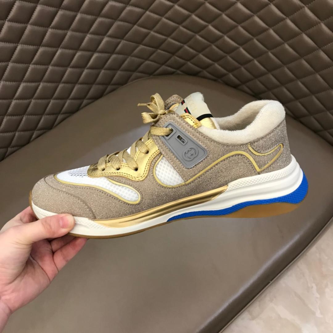 GUCCI ULTRAPACE LEATHER SNEAKERS