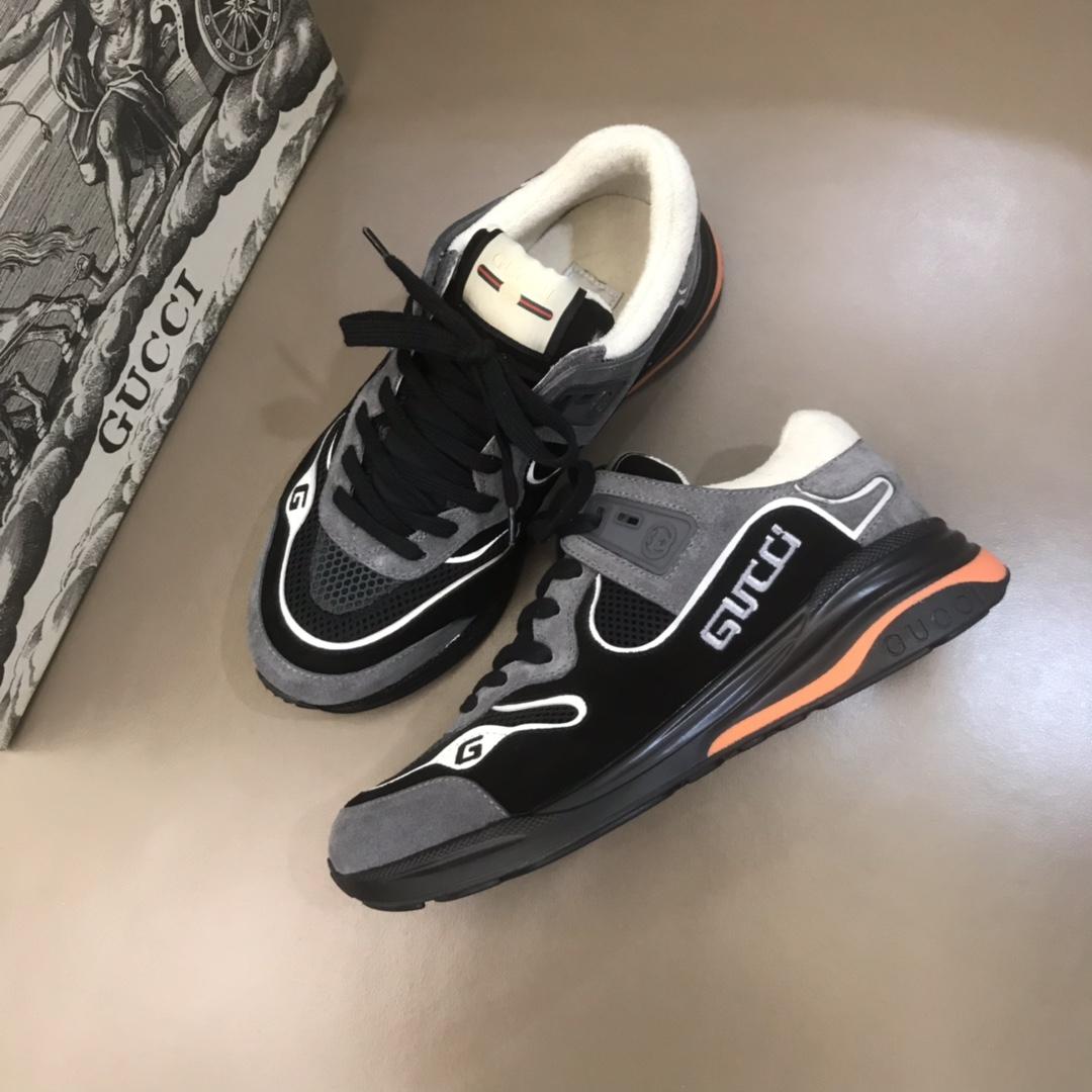 GUCCI ULTRAPACE G-LINE SUEDE & MESH SNEAKERS