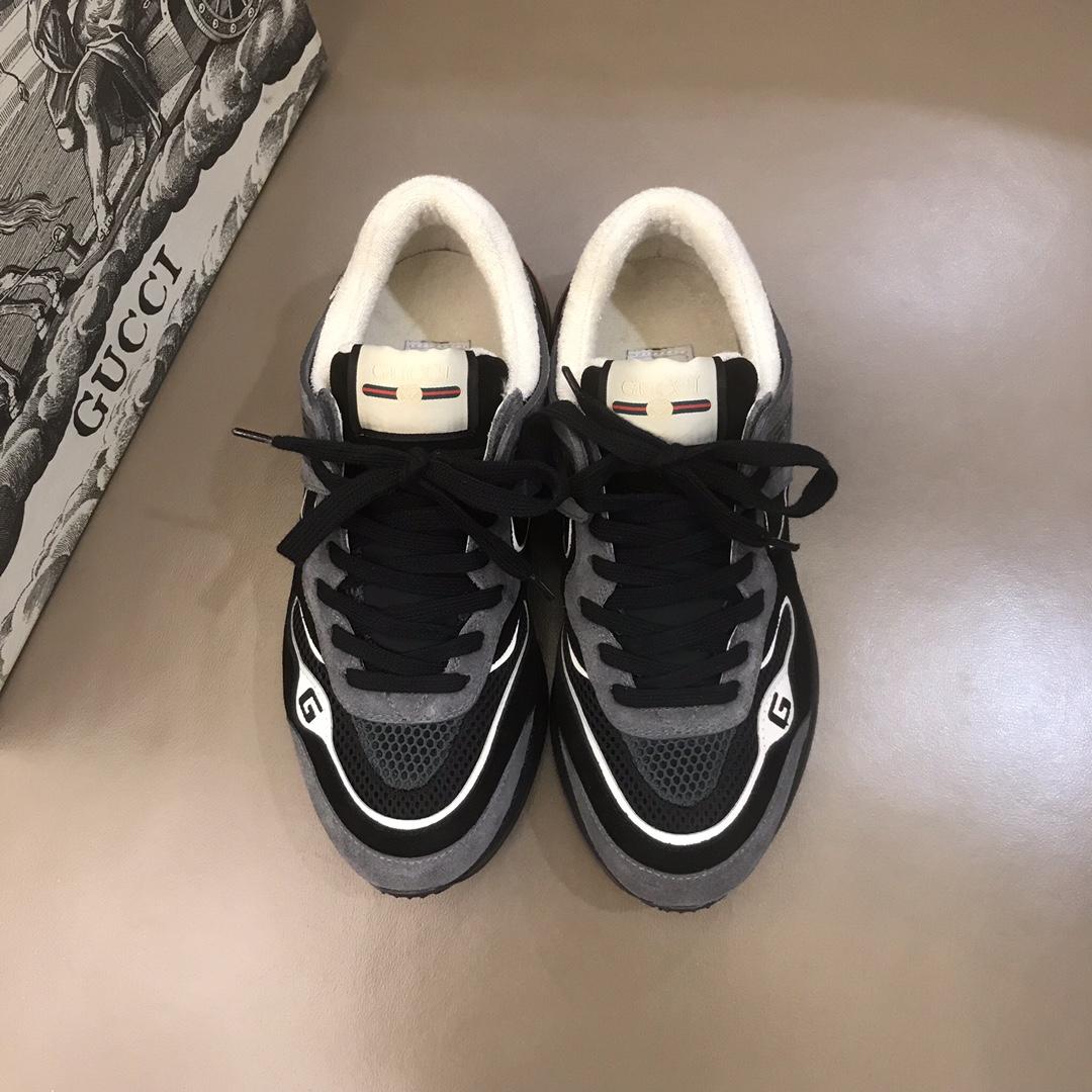 GUCCI ULTRAPACE G-LINE SUEDE & MESH SNEAKERS