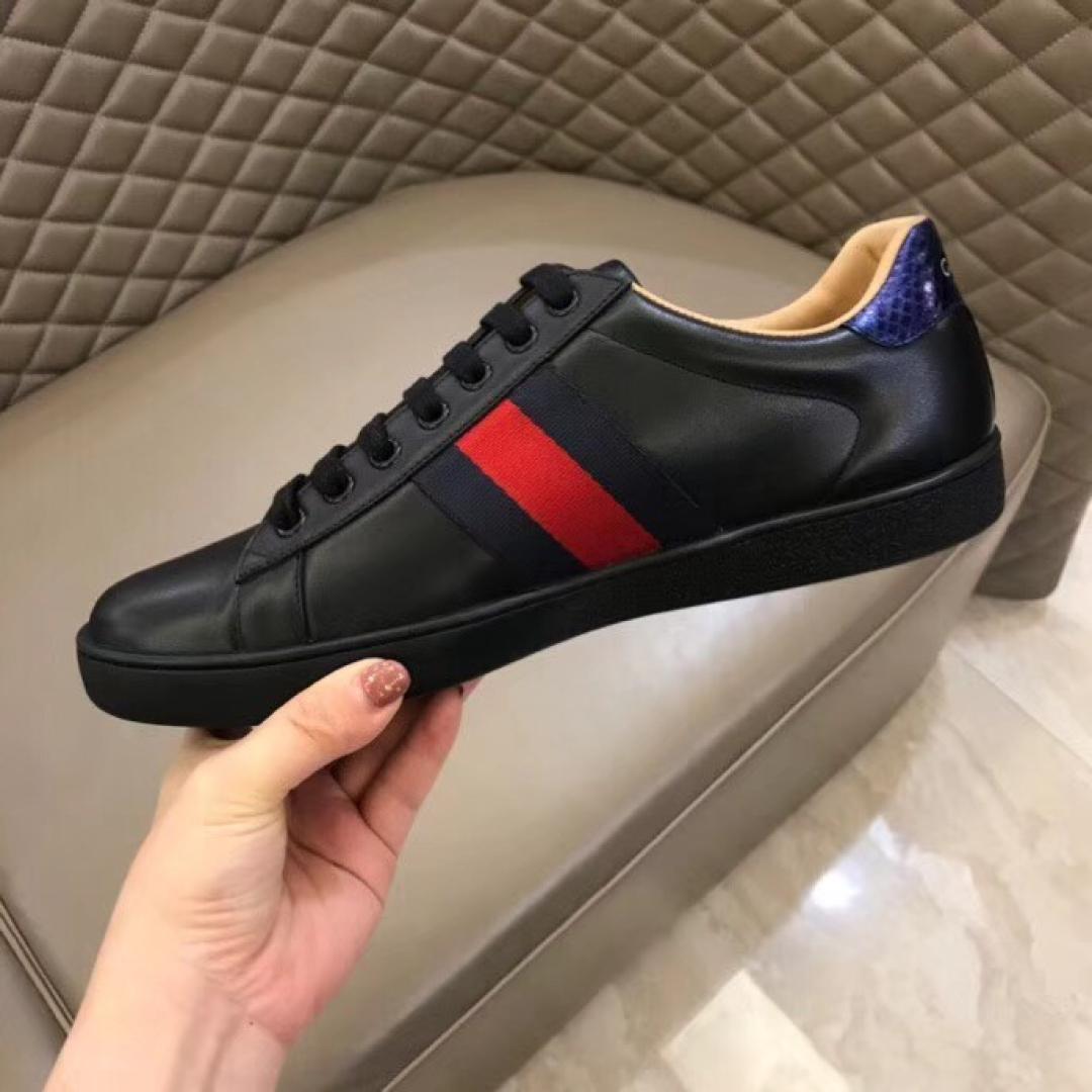 GUCCI TIGER ACE EMBROIDERED SNEAKER BLACK