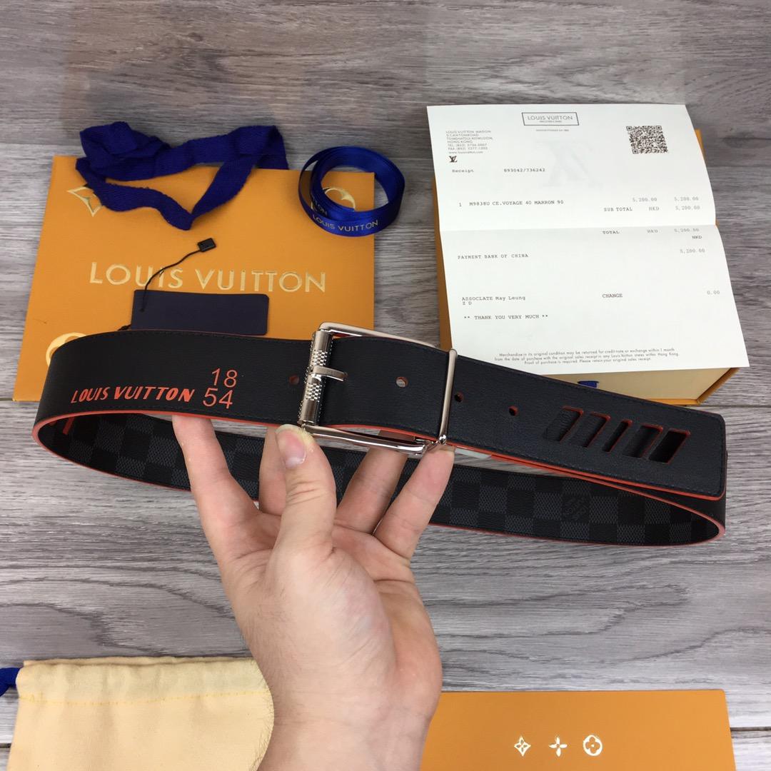 LOUIS VUITTON DA.MIER PRINT 40MM RE.VERSIBLE BELT