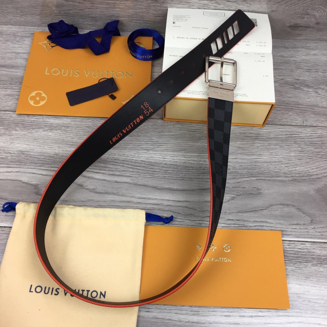 LOUIS VUITTON DA.MIER PRINT 40MM RE.VERSIBLE BELT
