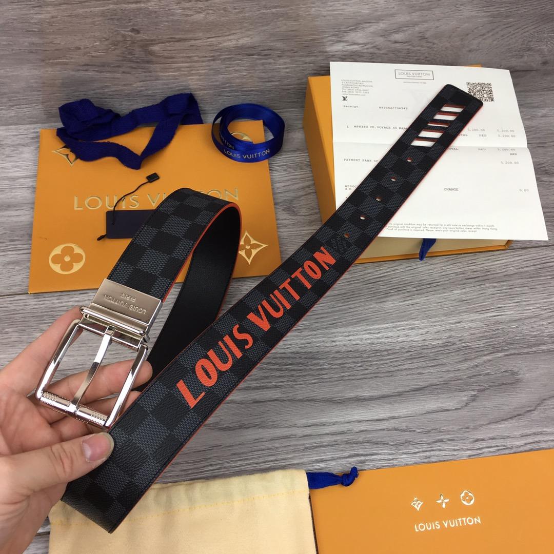 LOUIS VUITTON DA.MIER PRINT 40MM RE.VERSIBLE BELT