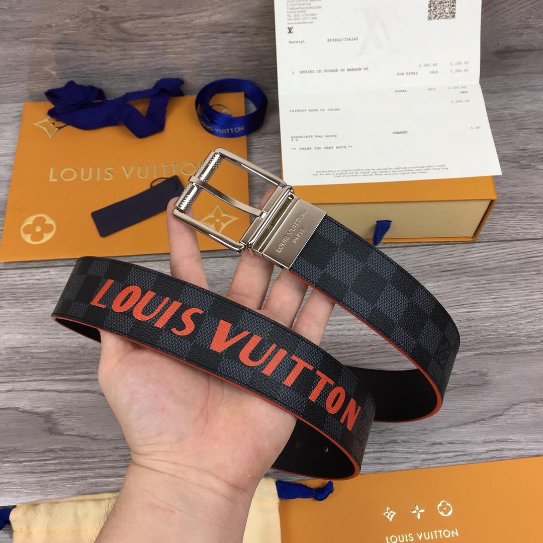 LOUIS VUITTON DA.MIER PRINT 40MM RE.VERSIBLE BELT
