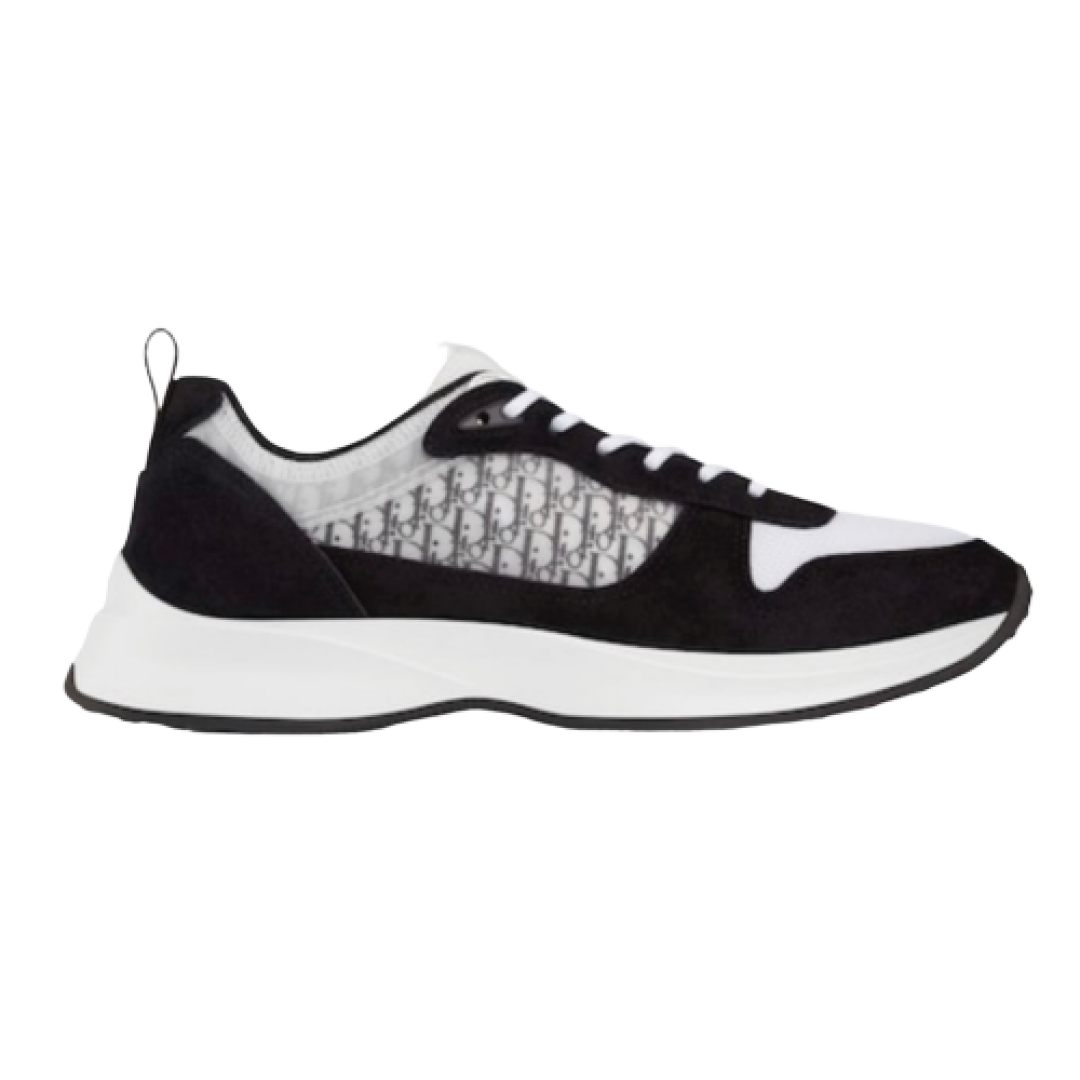 DIOR B25 OBLIQUE BLACK SUEDE RUNNER