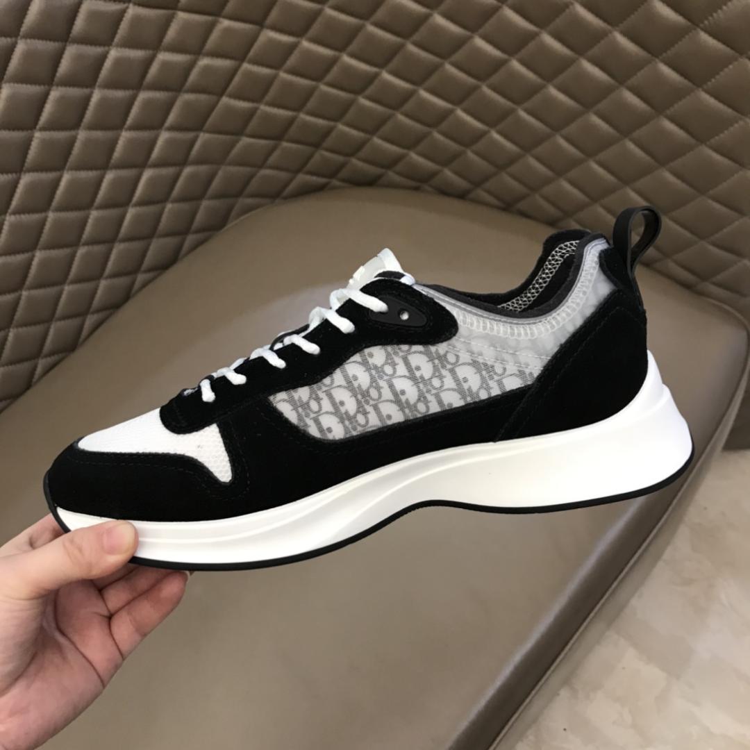 DIOR B25 OBLIQUE BLACK SUEDE RUNNER