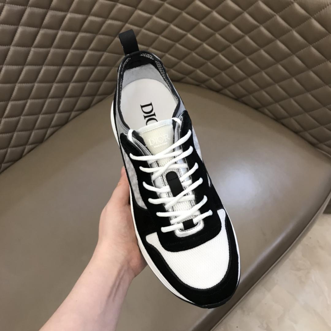 DIOR B25 OBLIQUE BLACK SUEDE RUNNER