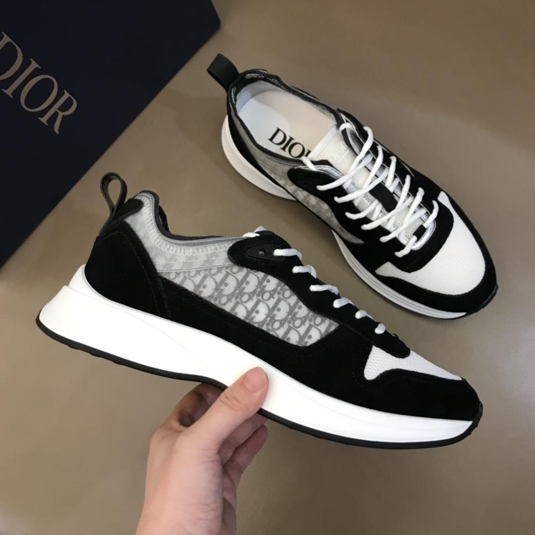 DIOR B25 OBLIQUE BLACK SUEDE RUNNER