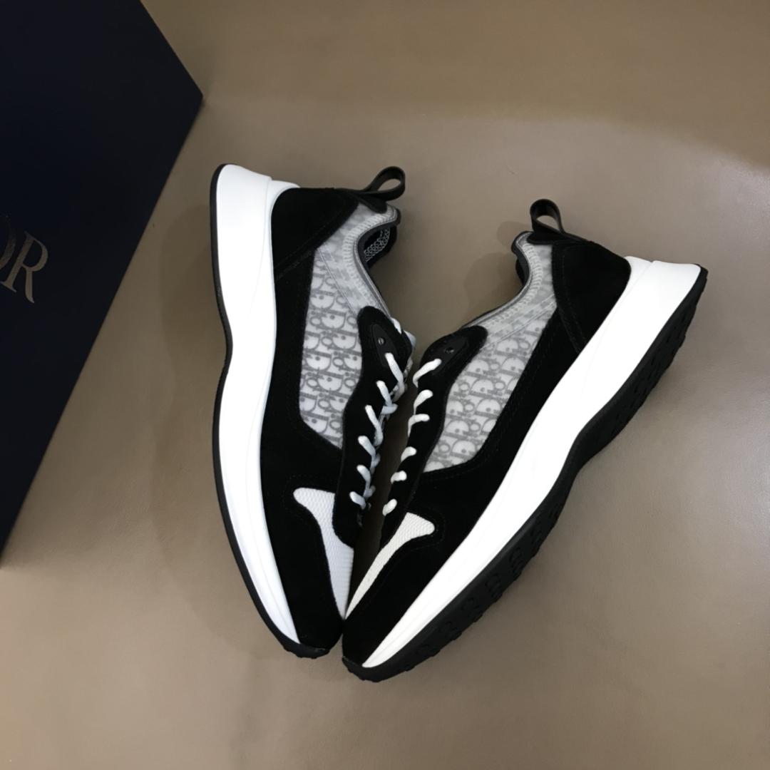 DIOR B25 OBLIQUE BLACK SUEDE RUNNER