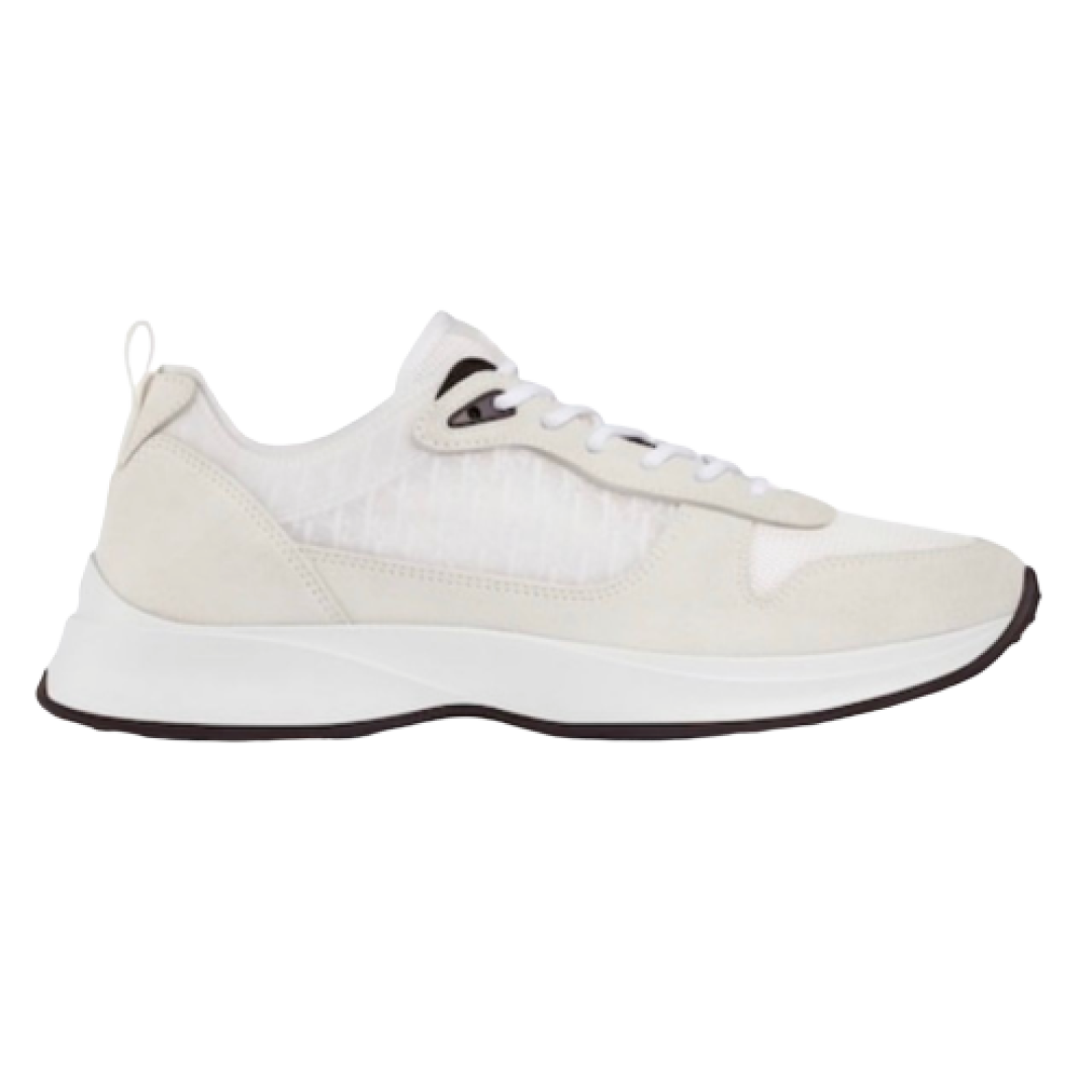 DIOR B25 OBLIQUE WHITE SUEDE RUNNER