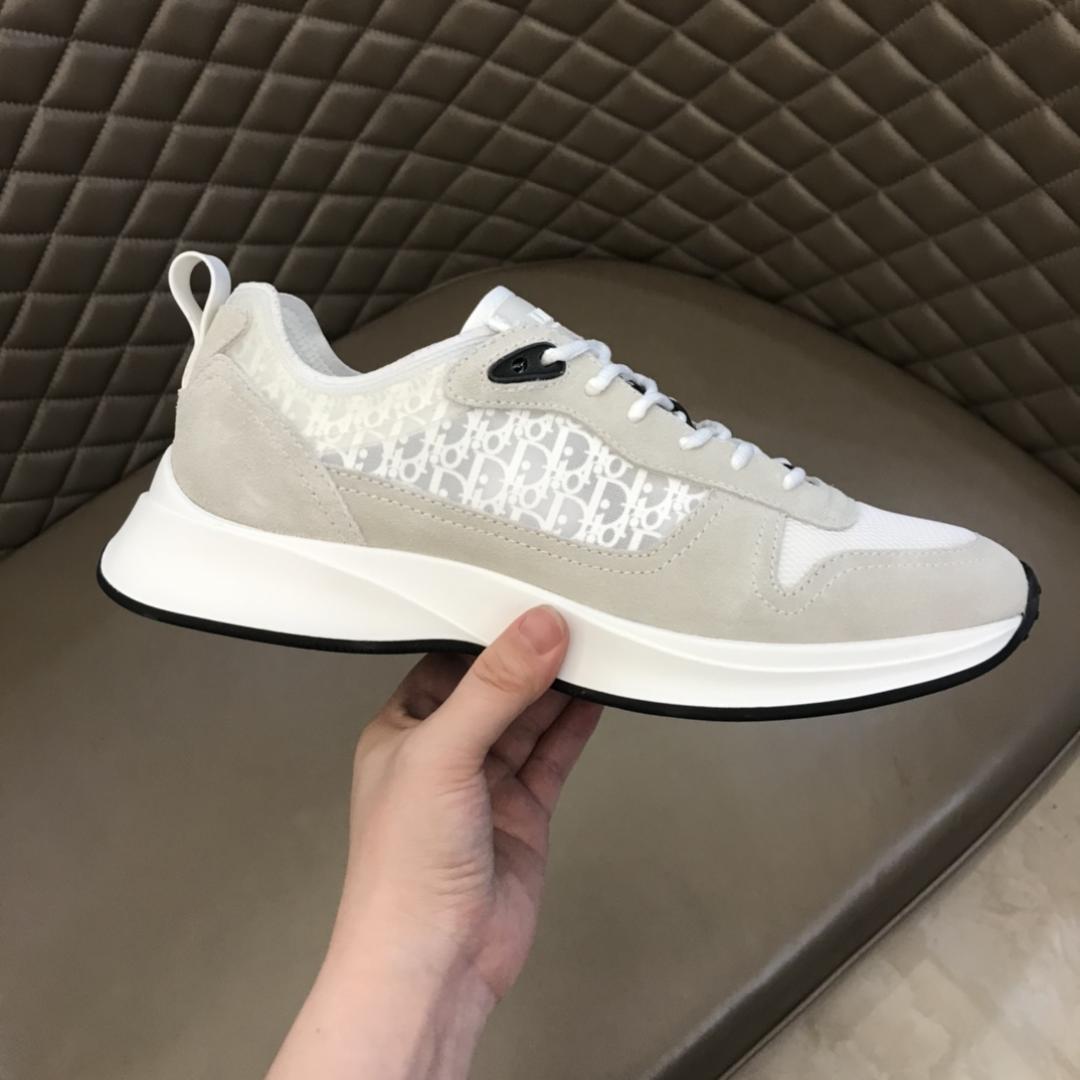 DIOR B25 OBLIQUE WHITE SUEDE RUNNER