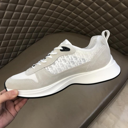 DIOR B25 OBLIQUE WHITE SUEDE RUNNER
