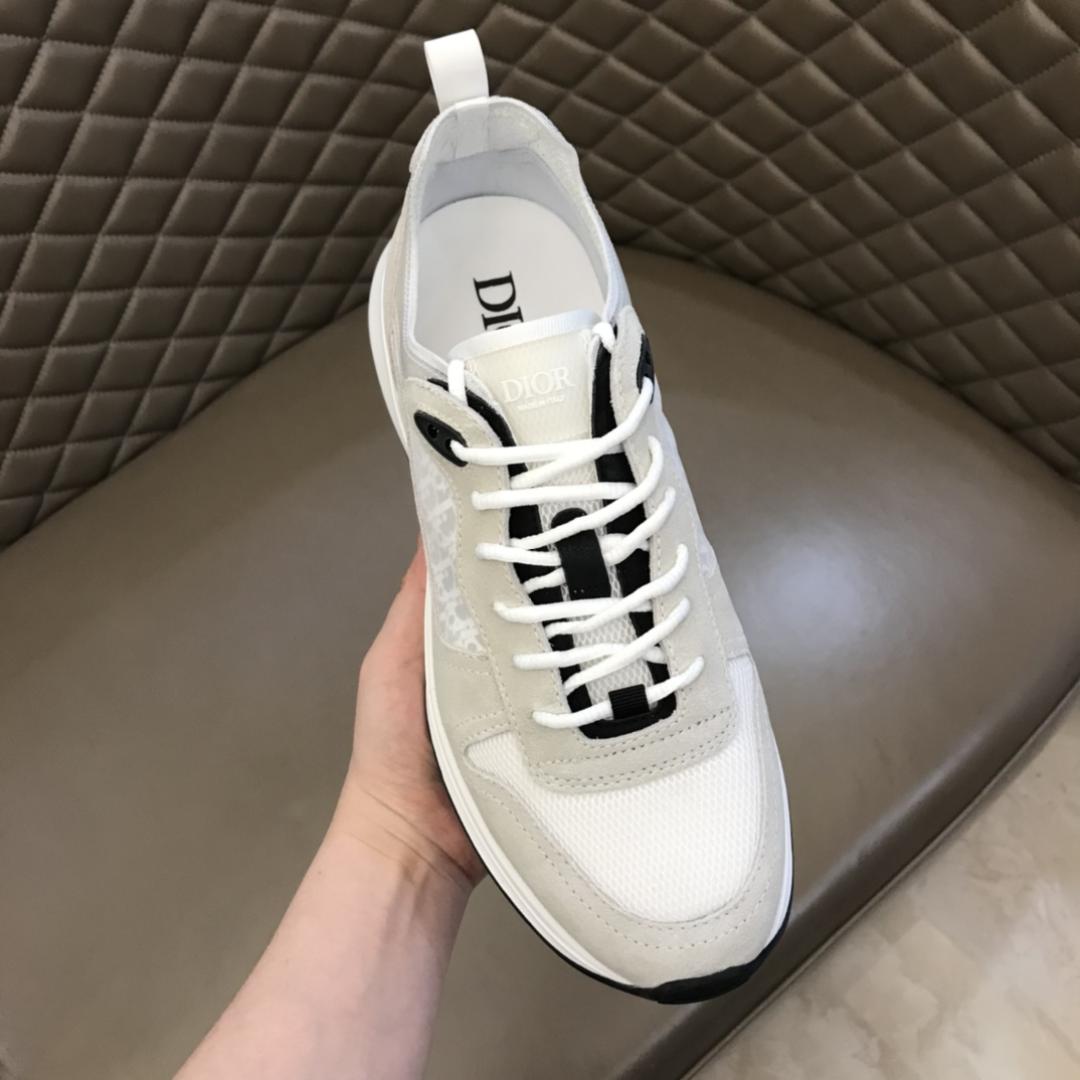 DIOR B25 OBLIQUE WHITE SUEDE RUNNER