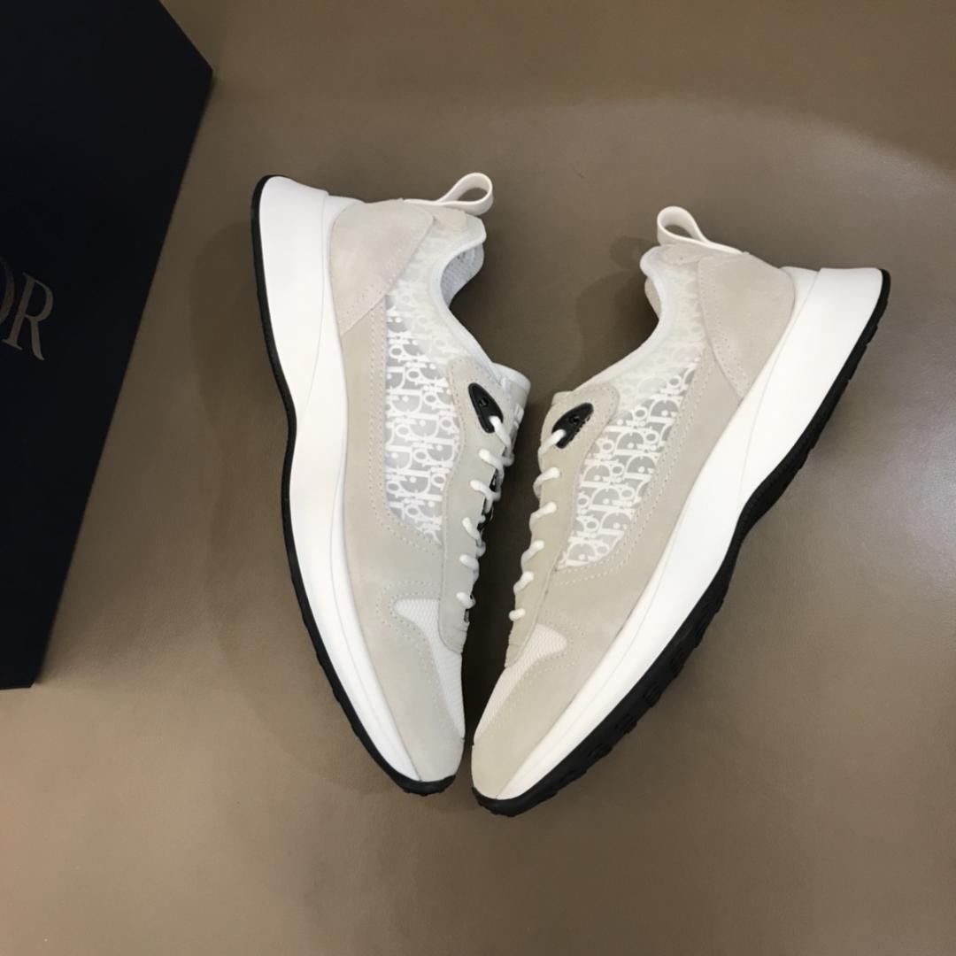 DIOR B25 OBLIQUE WHITE SUEDE RUNNER
