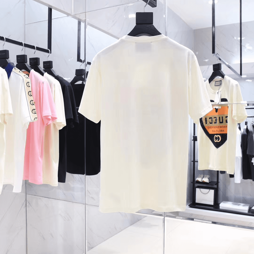 GUCCI CREAM SEQUIN-EMBELLISHED COTTON T-SHIRT