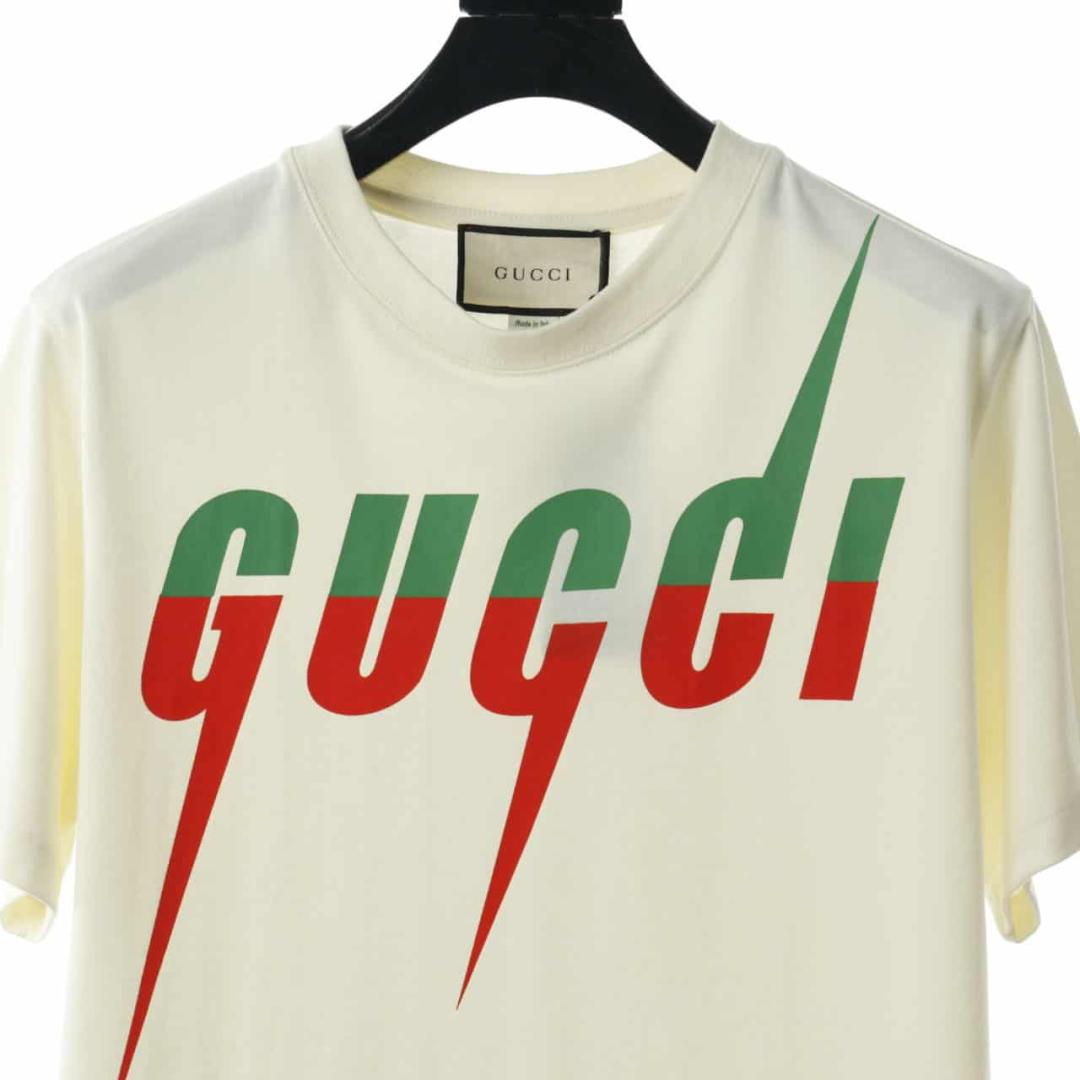 GUCCI 20SS LIGHTNING LOGO SHORT SLEEVE T SHIRT