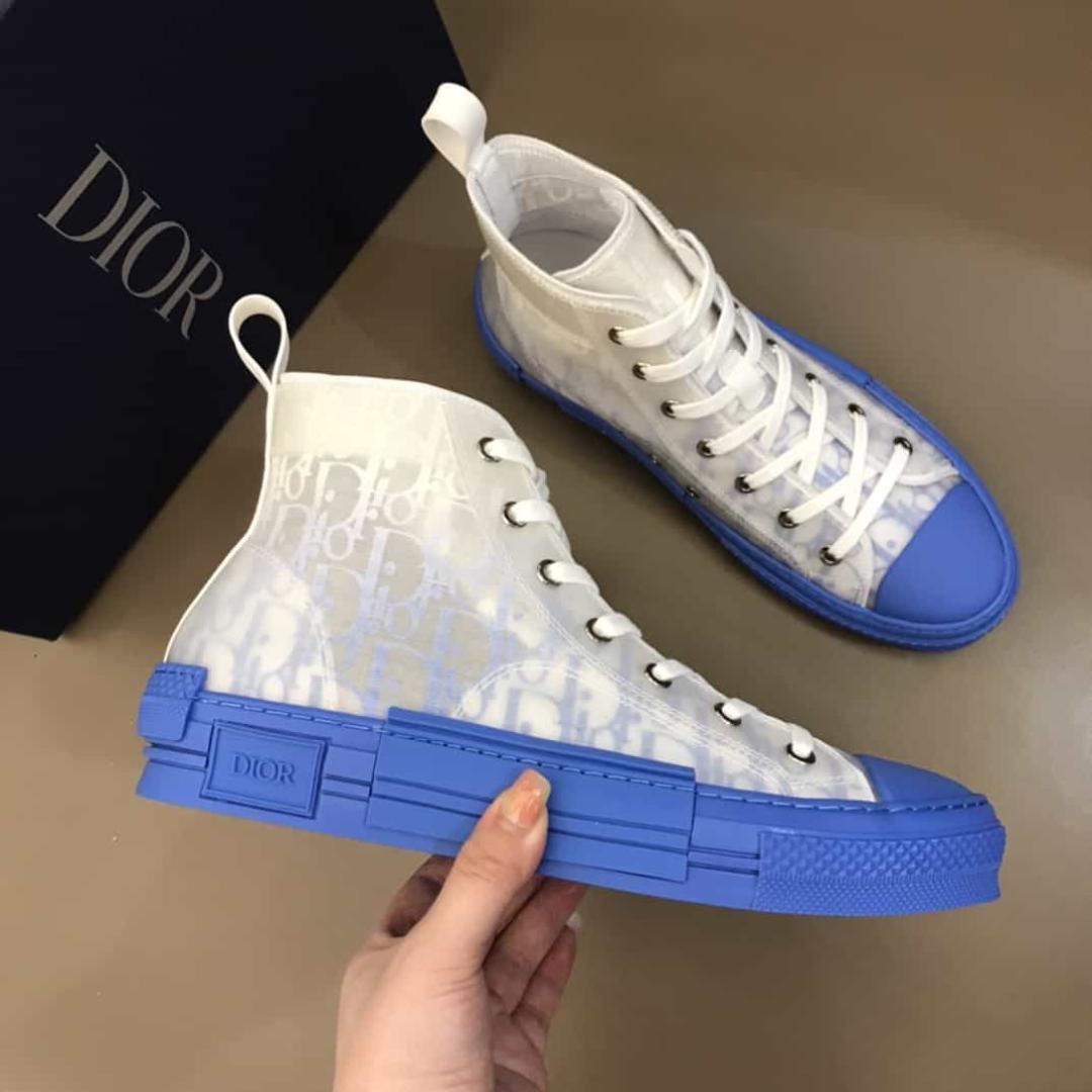 B23 HIGH-TOP SNEAKER WITH GRADIENT BLUE DIOR OBLIQUE CANVAS