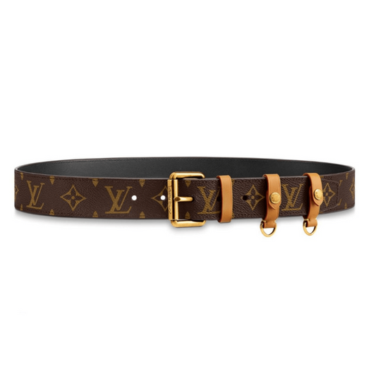 LOUIS VUITTON SIGNATURE BELT MONOGRAM 35MM BROWN