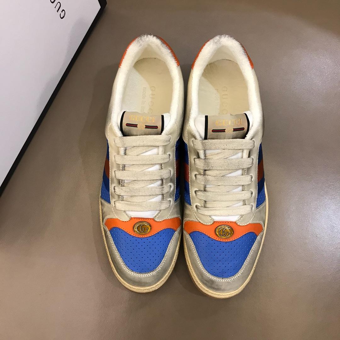 GUCCI SCREENER LEATHER SNEAKER