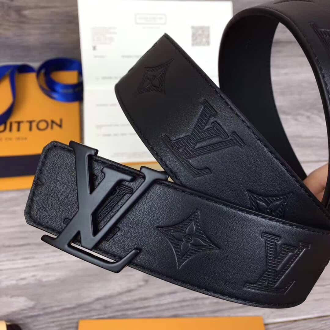 LOUIS VUITTON SHAPE BELT MONOGRAM SHADOW 40 MM BLACK