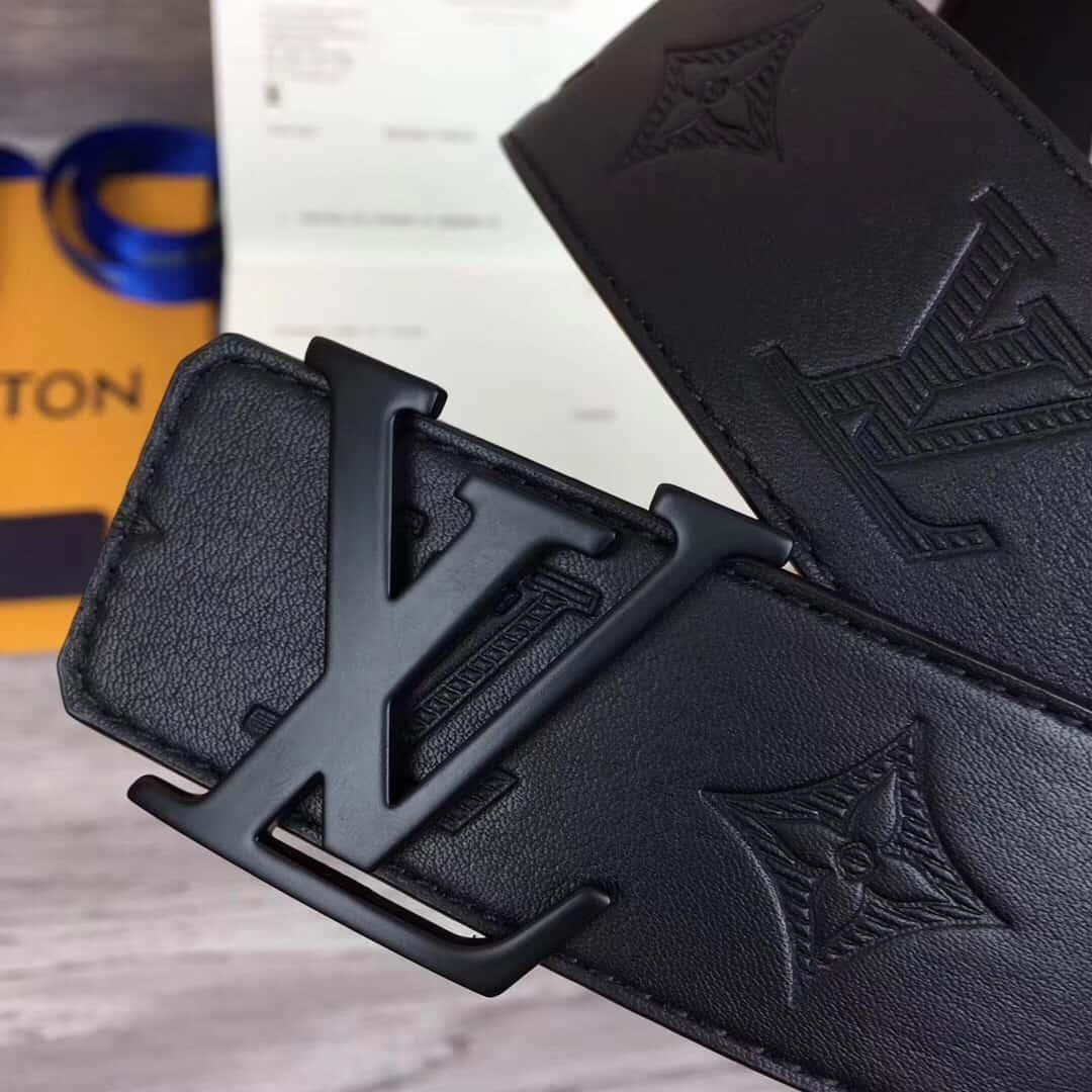 LOUIS VUITTON SHAPE BELT MONOGRAM SHADOW 40 MM BLACK