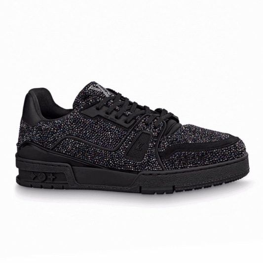 LOUIS VUITTON GLITTER SNEAEKERS BLACK TRAINER