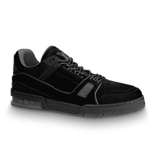 LOUIS VUITTON LV 408 TRAINERS IN SUEDE & GRAY FLANNEL