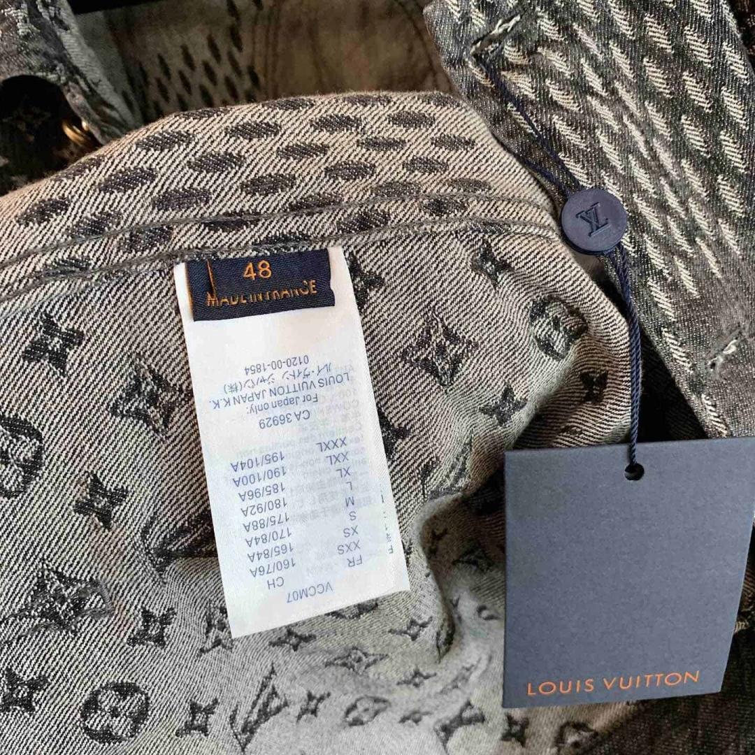 LOUIS VUITTON GIANT DAMIER WAVES MONOGRAM DENIM JACKET