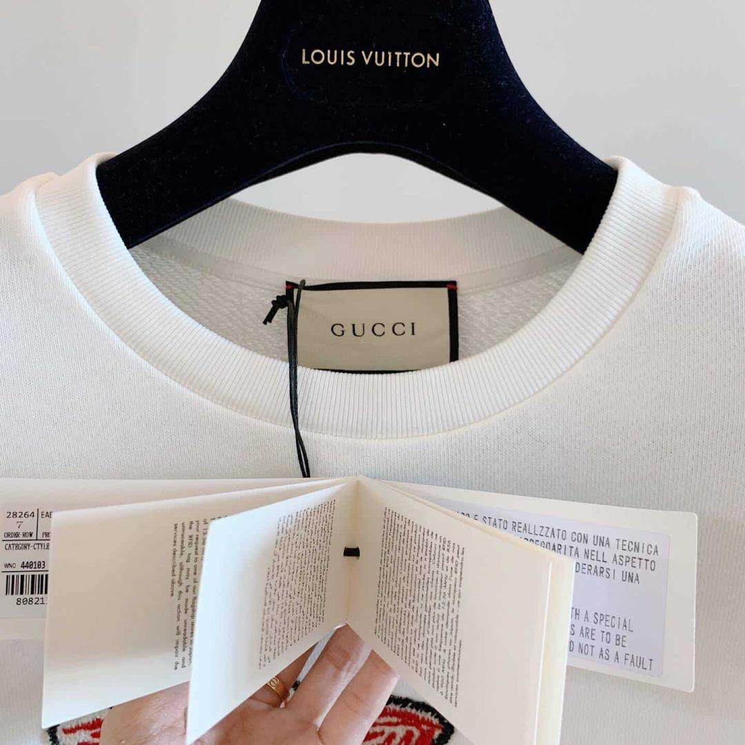 GUCCI MOHAIR SWEATER WITH FAWN INTARSIA