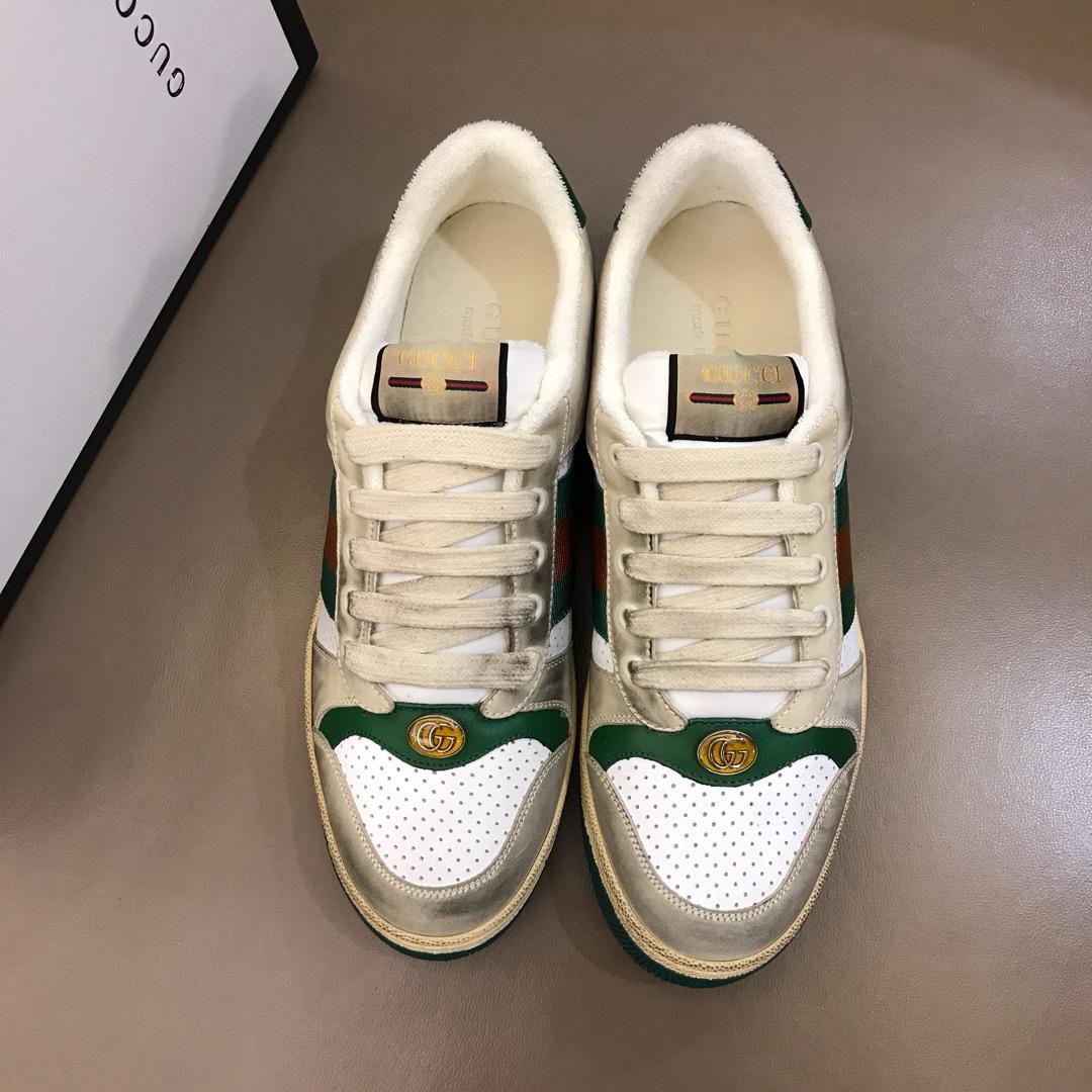 GUCCI SCREENER LEATHER SNEAKER