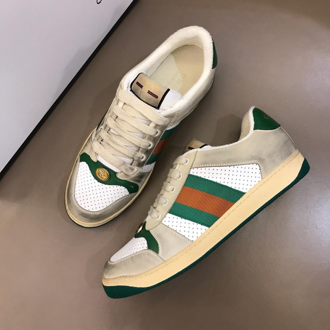GUCCI SCREENER LEATHER SNEAKER