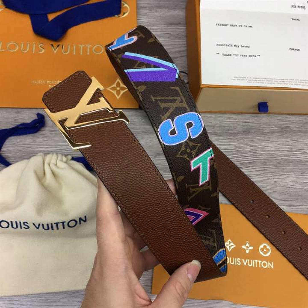 LOUIS X NBA LV INITIALES 40MM REVERSIBLE BELT MONOGRAM CANVAS CALF LEATHER REVERSE
