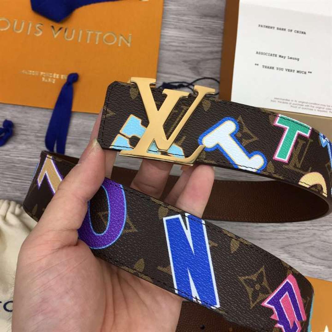 LOUIS X NBA LV INITIALES 40MM REVERSIBLE BELT MONOGRAM CANVAS CALF LEATHER REVERSE