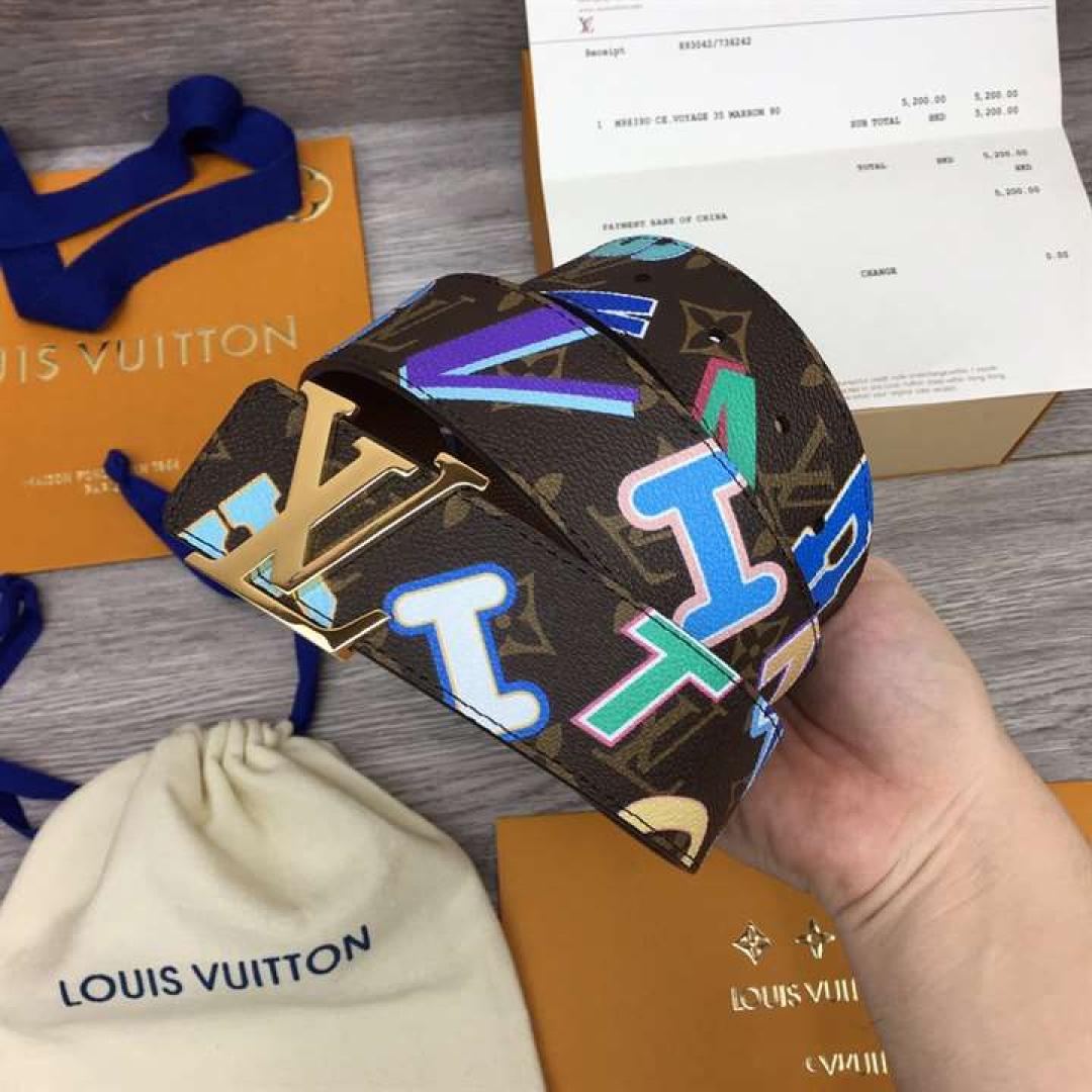 LOUIS X NBA LV INITIALES 40MM REVERSIBLE BELT MONOGRAM CANVAS CALF LEATHER REVERSE