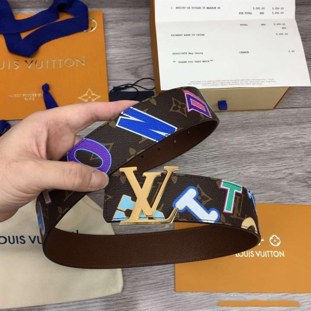 LOUIS X NBA LV INITIALES 40MM REVERSIBLE BELT MONOGRAM CANVAS CALF LEATHER REVERSE