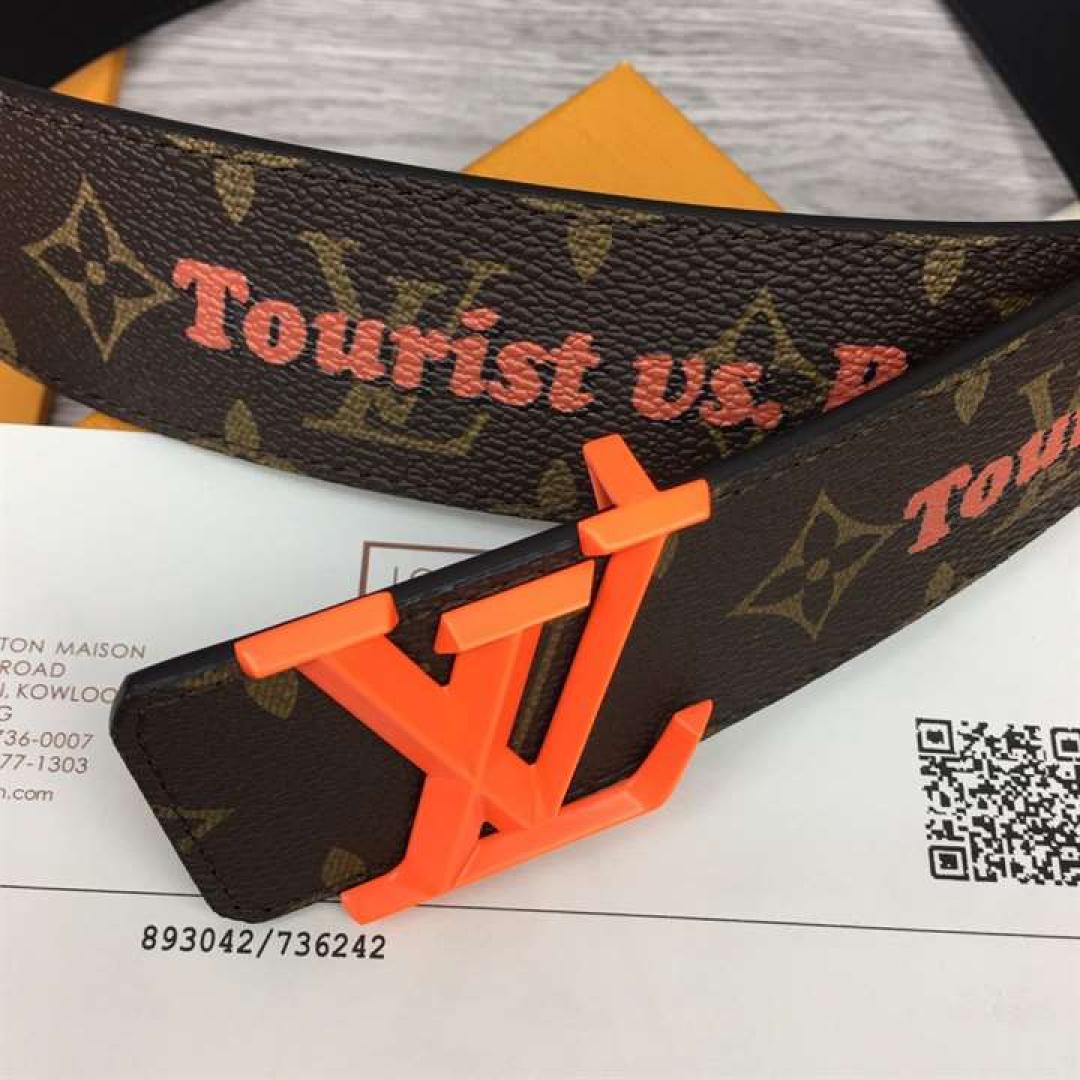LOUIS VUITTON PYRAMIDE 40MM REVERSIBLE BELT MONOGRAM CANVAS RECTO SIDE