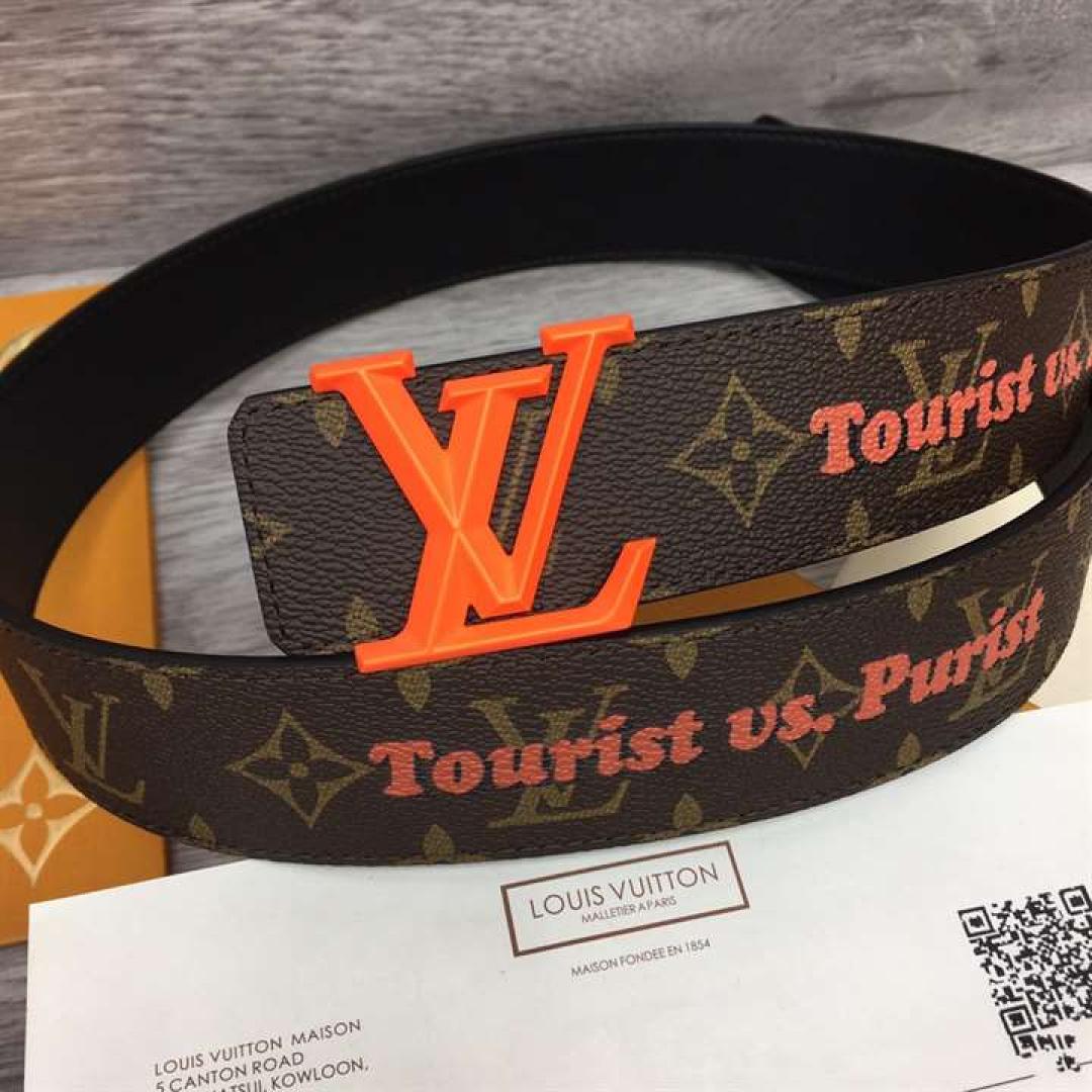 LOUIS VUITTON PYRAMIDE 40MM REVERSIBLE BELT MONOGRAM CANVAS RECTO SIDE