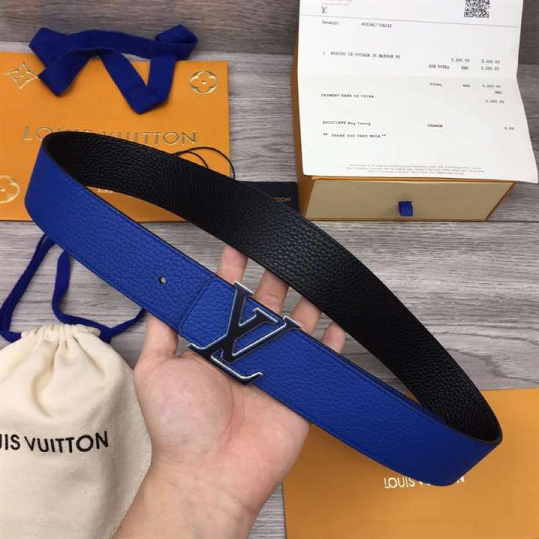 LOUIS VUITTON OPTIC 40MM REVERSIBLE BELT BLUE/BLACK