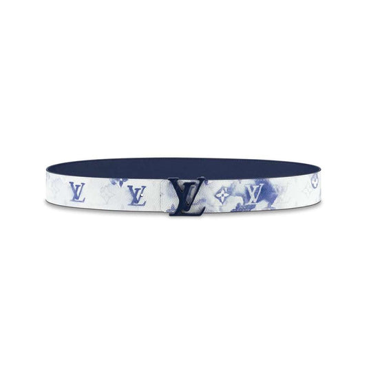 LOUIS VUITTON SHAPE 40MM REVERSIBLE BELT WATERCOLOR BLUE