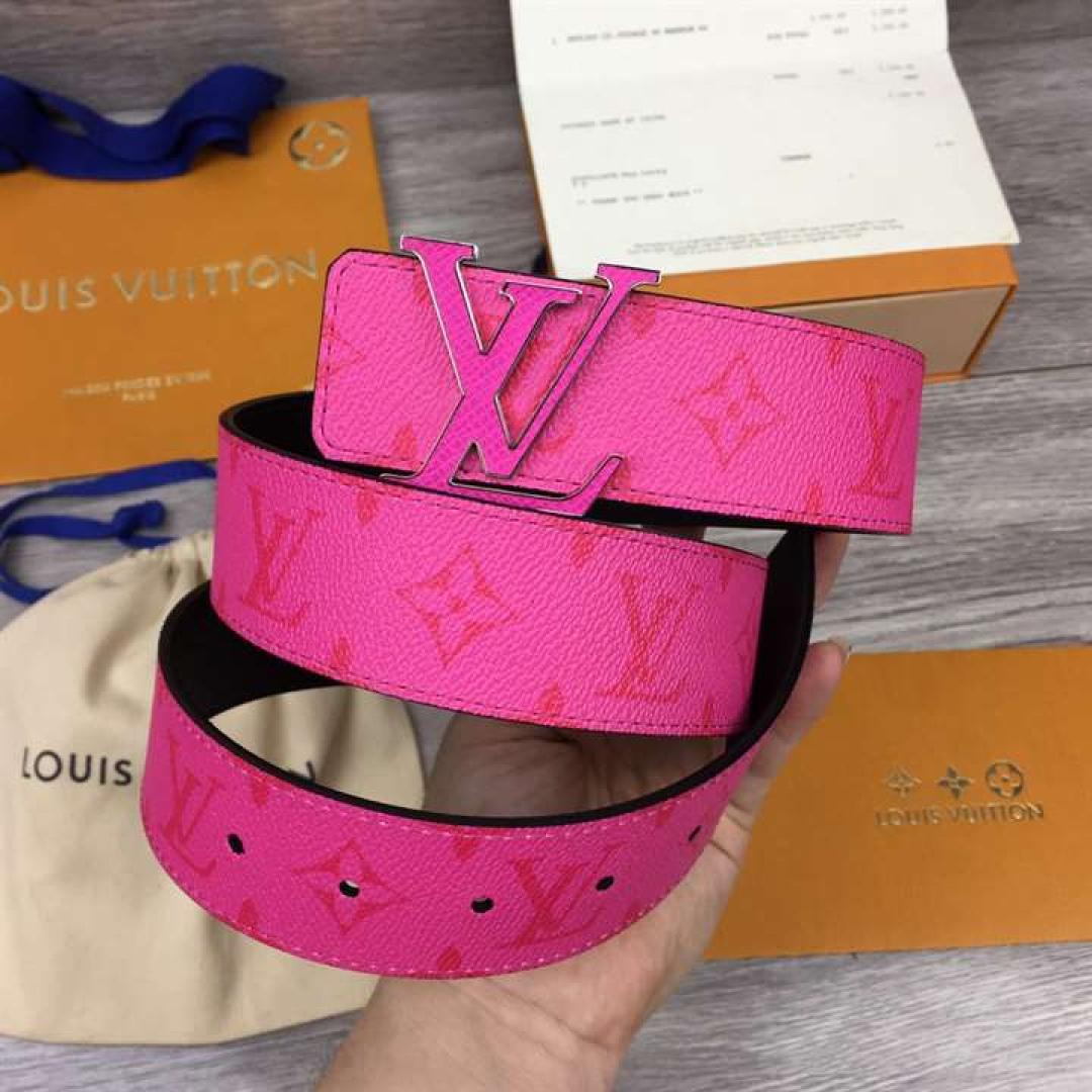 LOUIS VUITTON INITIALES 40MM REVERSIBLE BELT PINK