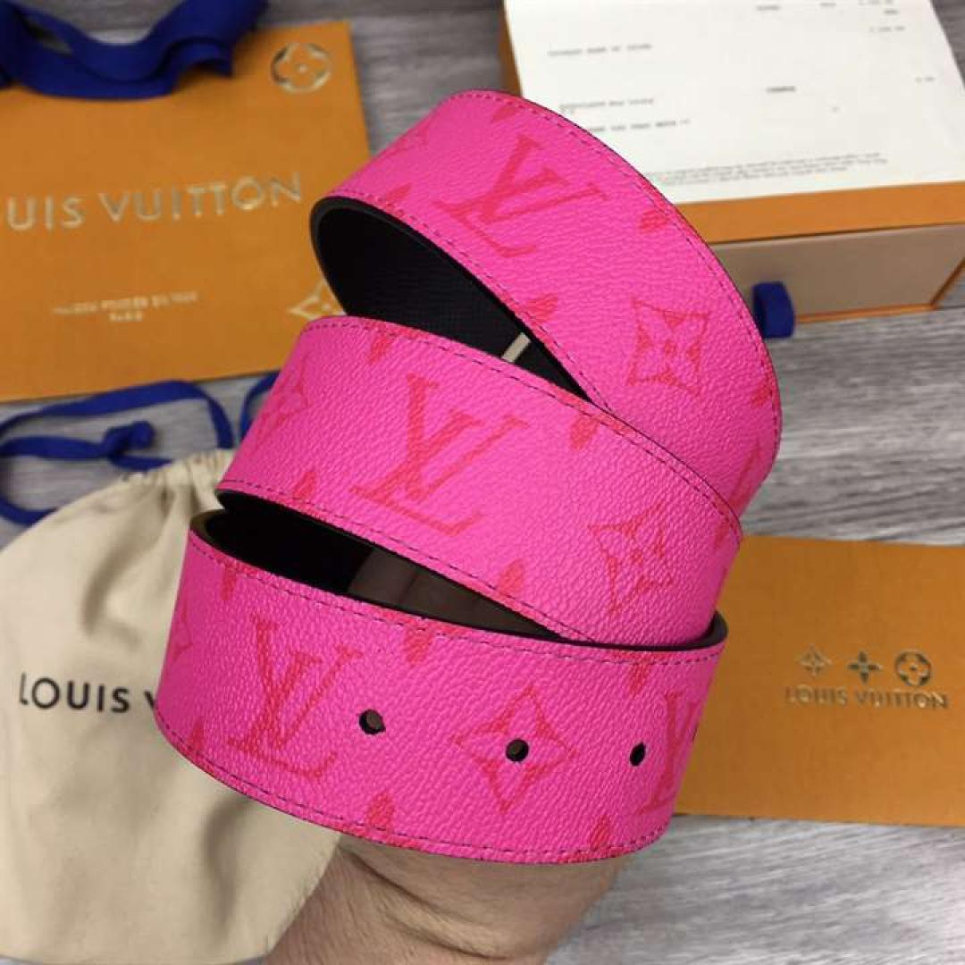 LOUIS VUITTON INITIALES 40MM REVERSIBLE BELT PINK