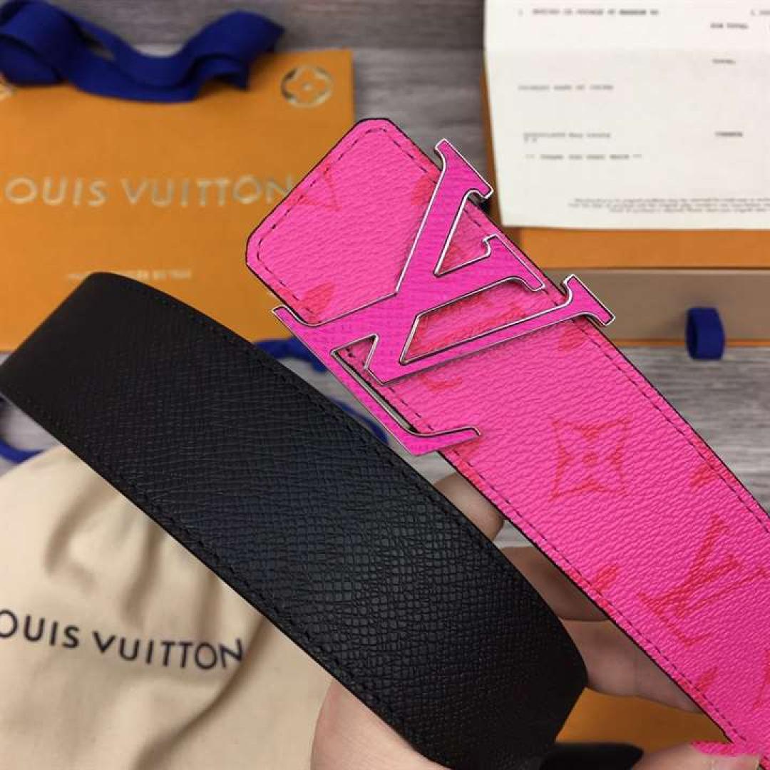 LOUIS VUITTON INITIALES 40MM REVERSIBLE BELT PINK