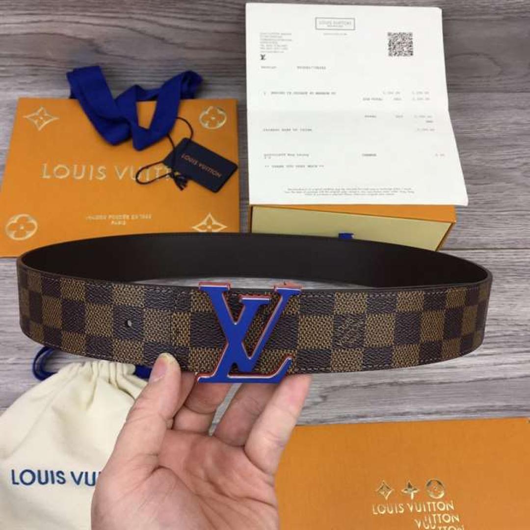 LOUIS VUITTON INITIALES 40MM REVERSIBLE DAMIER EBENE CANVAS BELT