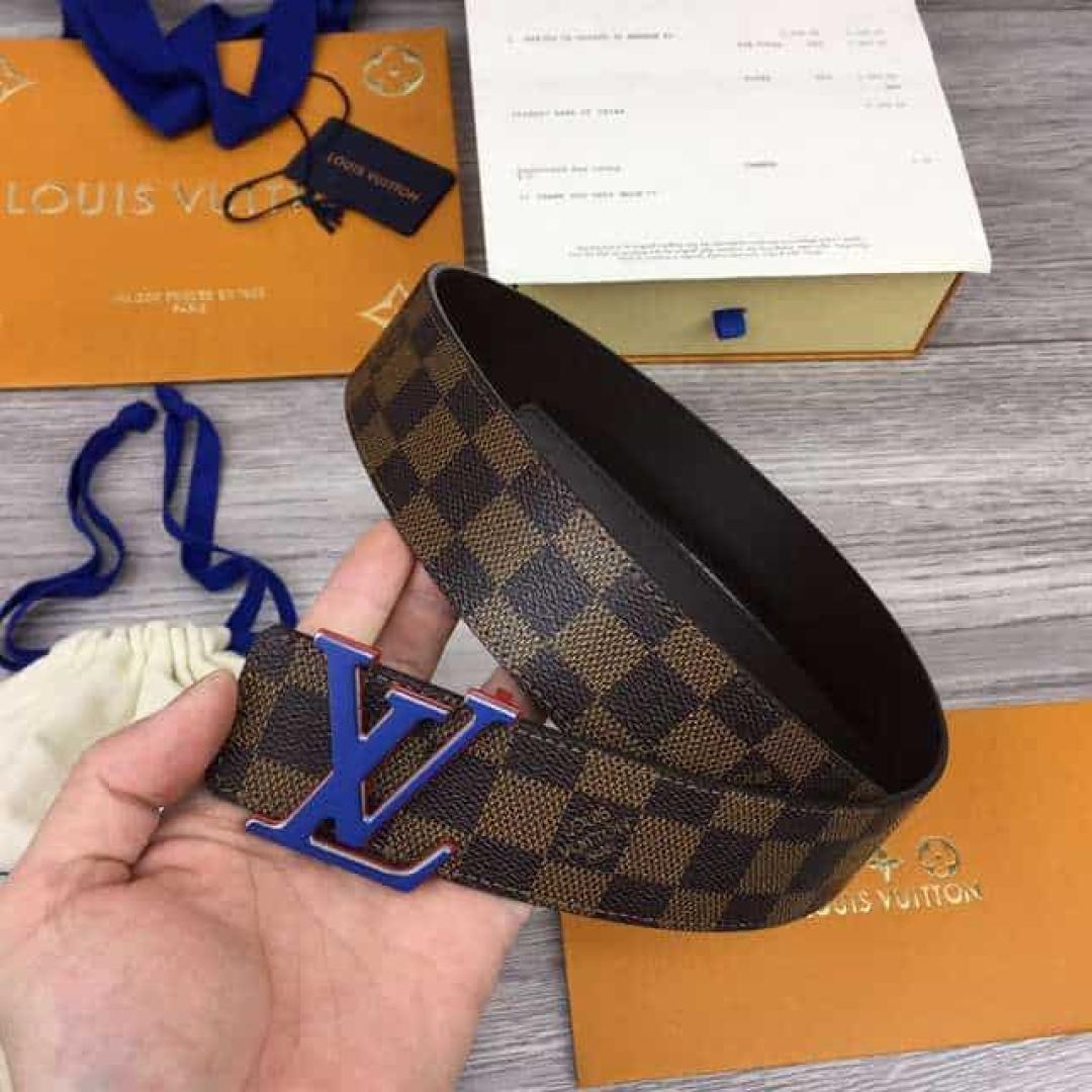LOUIS VUITTON INITIALES 40MM REVERSIBLE DAMIER EBENE CANVAS BELT