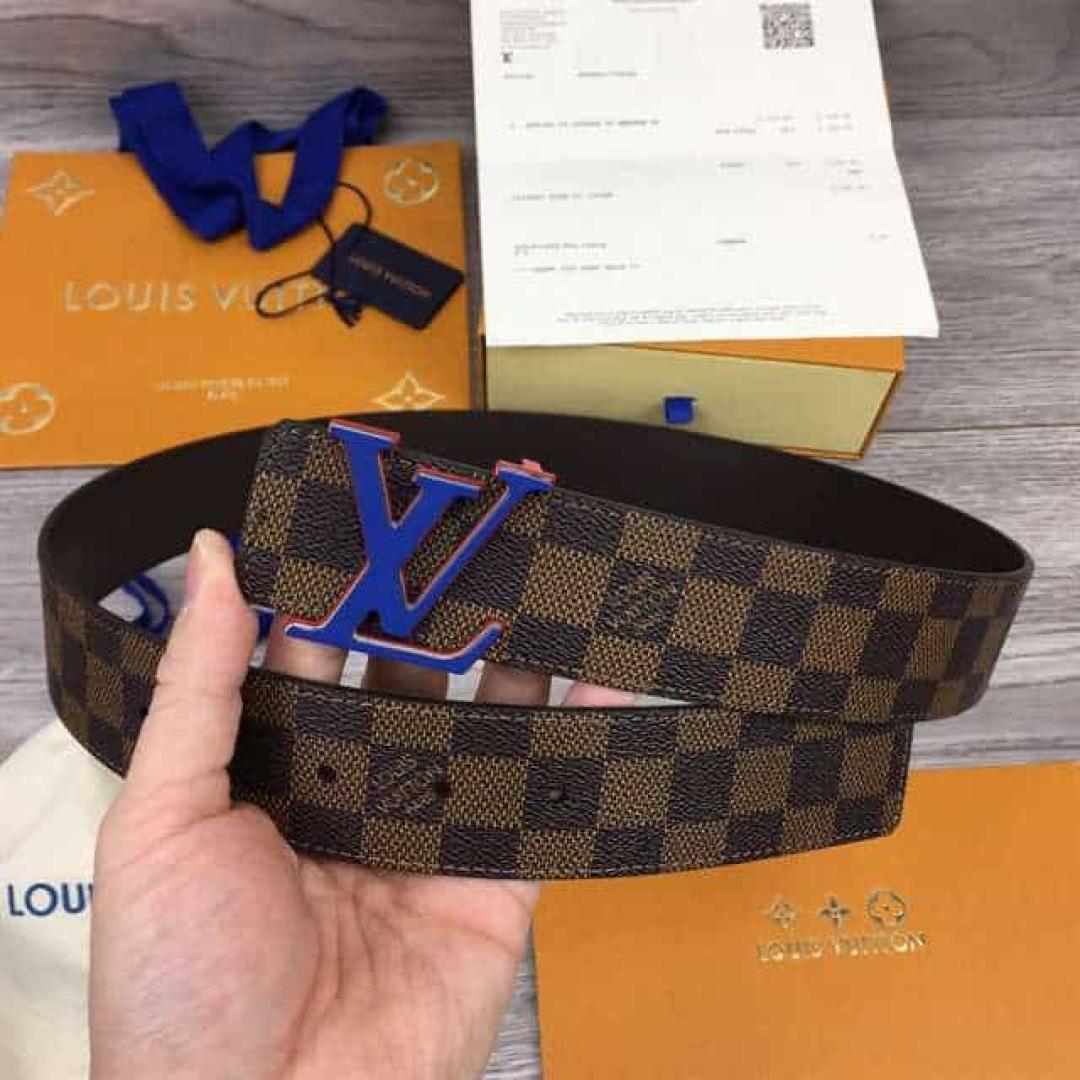 LOUIS VUITTON INITIALES 40MM REVERSIBLE DAMIER EBENE CANVAS BELT