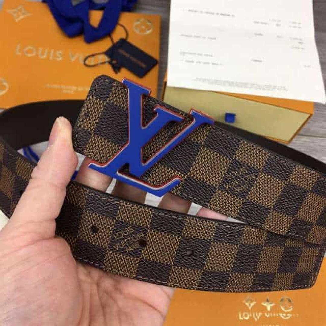 LOUIS VUITTON INITIALES 40MM REVERSIBLE DAMIER EBENE CANVAS BELT