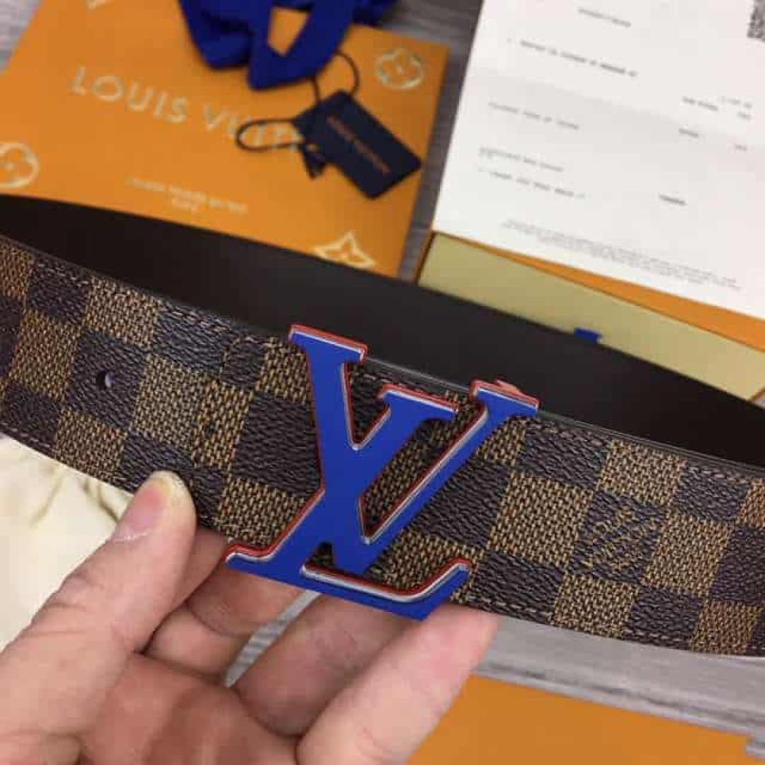 LOUIS VUITTON INITIALES 40MM REVERSIBLE DAMIER EBENE CANVAS BELT
