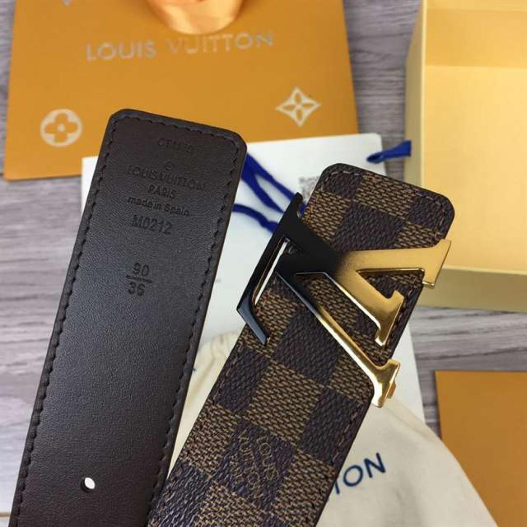 LOUIS VUITTON INITIALES 40MM REVERSIBLE DAMIER EBENE CANVAS BELT
