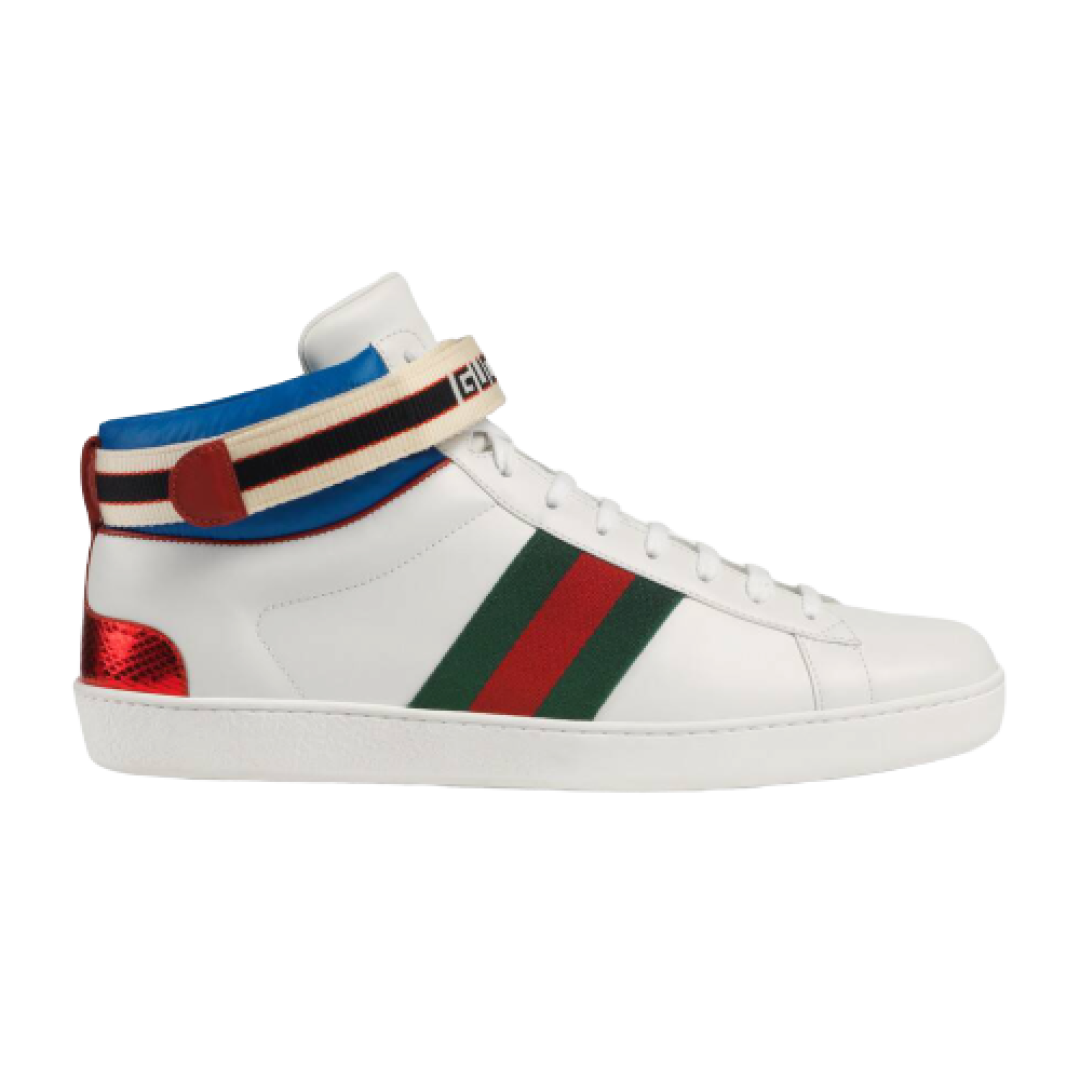 GUCCI STRIPE ACE HIGH-TOP SNEAKER