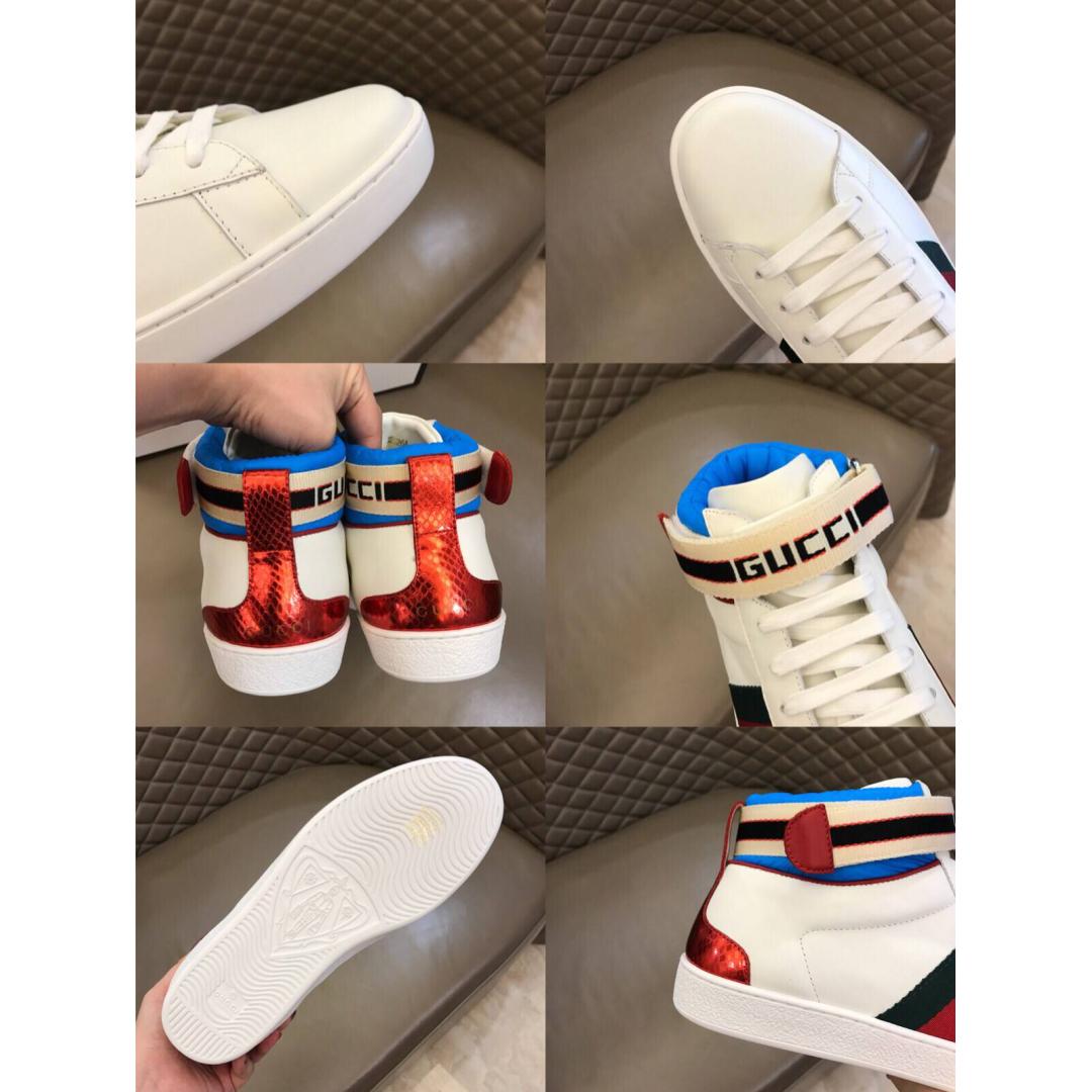 GUCCI STRIPE ACE HIGH-TOP SNEAKER